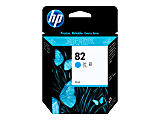 HP 82 - 28 ml - cyan - original - DesignJet - ink cartridge - for DesignJet 500, 500ps, 510, 510ps, 800, 800ps, 815mfp, 820; Designjet Copier cc800ps
