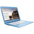 HP Chromebook 14-ak000 14-ak020nr 14" Chromebook - Intel Celeron N2840 Dual-core (2 Core) 2.16 GHz - 2 GB DDR3L SDRAM - Chrome OS - 1366 x 768 - BrightView - Snow White, Sky Blue