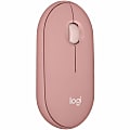 Logitech Pebble Mouse 2 M350s Slim Bluetooth Wireless Mouse, Portable, Customizable Button, Quiet Clicks, Tonal Rose - 910007023 1 thumbnail image