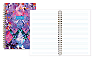 Nicole Miller Fashion Notebook, 5 1/2" x 8 1/2", 80 Pages, Floral Diamond