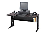 Safco® Reversible-Top Computer Desk, 48"W, Mahogany & Medium Oak/Black