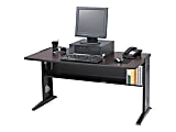 Safco® Reversible-Top Computer Desk, 48"W, Mahogany & Medium Oak/Black 1 thumbnail image