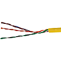 Vericom CAT-5E/UTP Solid Riser CMR Cable, 1,000’, Yellow, MBW5U-01443
