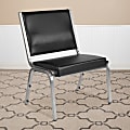 Flash Furniture HERCULES Bariatric Medical Reception Chair With Antimicrobial Protection, Black/Silver