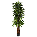 Nearly Natural Dracaena 78”H Plastic Tree With Pot, 78”H x 30”W x 30”D, Green 1 thumbnail image