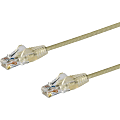 StarTech.com 10 ft CAT6 Cable - Slim CAT6 Patch Cord - Gray Snagless RJ45 Connectors - Gigabit Ethernet Cable - 28 AWG - LSZH (N6PAT10GRS)