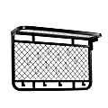 Honey Can Do Reversible Steel Garage Wall Grid Shelf With Hooks, 20"H x 9"W x 32"D, Black