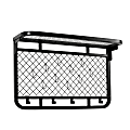 Honey Can Do Reversible Steel Garage Wall Grid Shelf With Hooks, 20"H x 9"W x 32"D, Black 1 thumbnail image