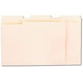 Universal 15110 Top Tab File Folder - Legal - 8.5" x 14" - Straight Tab Cut - 1" Expansion - 100 / Box - 11pt. - Manila 1 thumbnail image