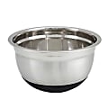 Winco Stainless Steel Mixing Bowl With Silicone Base, 5 Qt