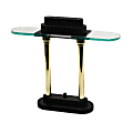 Ledu Halogen Desk Lamp, 16 1/2"H, Black/Brass Poles