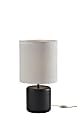 Adesso Tatum Table Lamp, 23”H, White Shade/Black Base 1 thumbnail image
