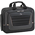 Solo Carrying Case (Briefcase) for 16" Notebook - Black, Tan - Handle, Shoulder Strap