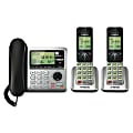 Vtech CS6649-2 2 Handset Corded/Cordless Answering System with CID/CW, Silver/Black