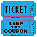 Amscan Double Ticket Roll, 6-1/2"H x 6-1/2"W x 2"D, Blue, 2,000 Tickets Per Roll