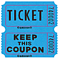 Amscan Double Ticket Roll, 6-1/2"H x 6-1/2"W x 2"D, Blue, 2,000 Tickets Per Roll 1 thumbnail image