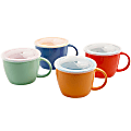 Gibson Home On-The-Go 4-Piece Soup Mug Set, 25 Oz, Multicolor