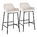 LumiSource Daniella Counter Stools, Black/Cream, Set Of 2 Stools, B30DNLA2BKCR2 1 thumbnail image