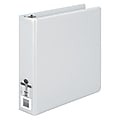 Just Basics® Basic View 3-Ring Binder, 2" Round Rings, White 1 thumbnail image