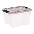 Iris® Stack & Pull™ Storage Box, 4.75 Gallon, Clear/Gray