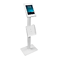 Mount-It! Anti-Theft Tablet Kiosk with Document Holder for iPad/iPad Air/iPad Pro, 4-1/4”H x 13”W x 44-1/2”D, White 1 thumbnail image