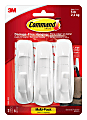 Command Large Utility Hooks, 6-Command Strips, Damage-Free, White