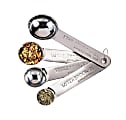 American Metalcraft Measuring Spoon Set, Silver