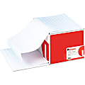 Universal 15862 Blue Bar Computer Paper - 92 Brightness - 14 7/8" x 11" - 20 lb Basis Weight - Acid-free, Perforated - Blue Bar - 2400 Sheet 1 thumbnail image