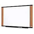 3M™ Melamine Non-Magnetic Dry-Erase Whiteboard, 36" x 48", Aluminum Frame With Light Cherry Finish 1 thumbnail image