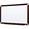 3M™ Melamine Dry-Erase Whiteboard, 72" x 48", Aluminum Frame With Mahogany Finish