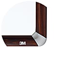 3M™ Porcelain Magnetic Dry-Erase Board With Elegant-Style Aluminum Frame, Mahogany Finish, 48" x 36"