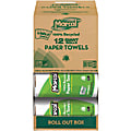 Marcal® 100% Recycled U-size-it Paper Towel Rolls, 2-Ply, 140 Sheets Per Roll, Carton Of 12 Rolls