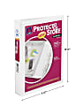 Avery® 5-1/2" x 8-1/2" Mini Durable View Protect & Store™ Binder, 1" Round Rings, White, 1 Mini Binder 1 thumbnail image