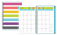 Today's Teacher by Blue Sky™ Wire-O Weekly/Monthly Planners, 5" x 8", Stripes, July 2016 to June 2017
