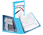 Avery® 5-1/2" x 8-1/2" Mini Durable View Protect & Store™ Binder, 1" Round Rings, Aqua, 1 Mini Binder