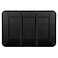 Amscan Plastic Rectangular Sectional Trays, 9" x 14-1/4", Black, Pack Of 5 Trays 1 thumbnail image