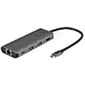 StarTech.com USB C Multiport Adapter - 10Gbps USB 3.1 Gen 2 Type-C Mini Dock - 4K 30Hz HDMI - 100W PD Passthrough - 3xUSB/GbE - 10" Cable - USB-C multiport adapter (10Gbps USB 3.1/3.2 Gen 2) with 4K 30Hz HDMI/2x USB-A/1x USB-C/GbE