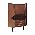 SEI Furniture Larson Bar Cabinet, 49"H x 35"W x 25"D, Dark Tobacco 1 thumbnail image