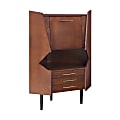 SEI Furniture Larson Bar Cabinet, 49"H x 35"W x 25"D, Dark Tobacco