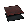 Flash Furniture Square Table Top With Reversible Laminate Top, 24"D, Black/Mahogany 1 thumbnail image