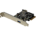 StarTech.com 2 Port USB 3.1 (10Gbps) Card - USB-A 1x External 1x Internal - PCIe USB 3.1 Card with Type-A - PCI Express - Supports UASP 1 thumbnail image