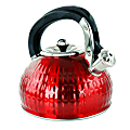 MegaChef Stainless-Steel Stovetop Kettle, 12.7 Cups, Red