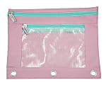 Office Depot® 3-Ring Pencil Pouch, 7" x 10-1/4", Light Pink 1 thumbnail image