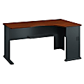 Bush Business Furniture Office Advantage Right Corner Desk, Hansen Cherry/Galaxy, Standard Delivery 1 thumbnail image