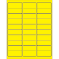 Tape Logic® Permanent Labels, LL173YE, Rectangle, 2 5/8" x 1", Fluorescent Yellow, Case Of 3,000