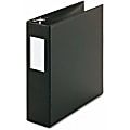Universal D-Ring Binder With Label Holder, 8 1/2" x 11", 3" Capacity, Black 1 thumbnail image