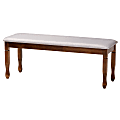 Baxton Studio Corey Dining Bench, Gray/Walnut