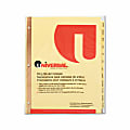 Universal 20814 Index Divider - Printed Jan-Dec - 8.5" x 11" - 12 / Set - Buff Divider - Clear Tab 1 thumbnail image