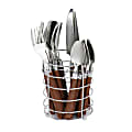 Gibson Everyday Buckstrap 16-Piece Flatware Set With Caddy, Cocoa Brown 1 thumbnail image