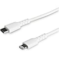 StarTech.com 1m/3.3ft USB C to Lightning Cable - MFi Certified - Heavy Duty Lightning Cable - White - Durable USB Charging Cable (RUSBCLTMM1MW) 1 thumbnail image